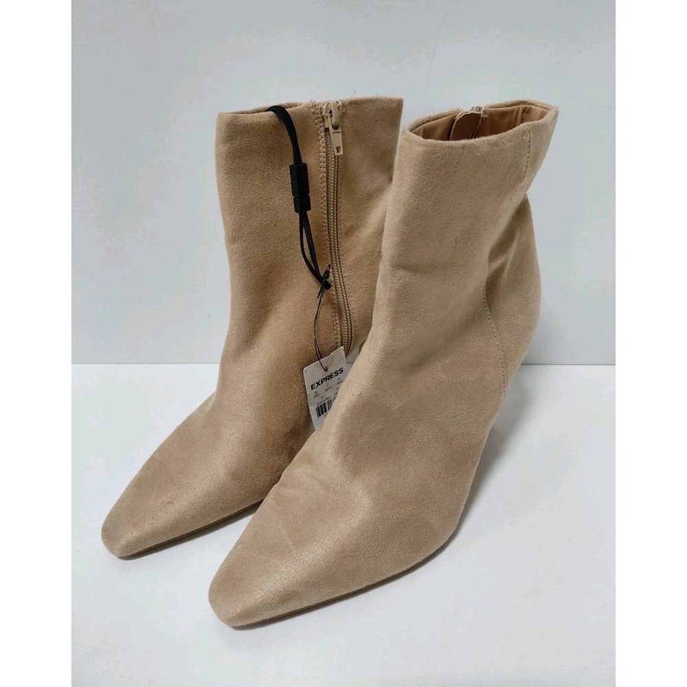 Express Pointed Toe Thin Heeled Bootie Tan Womens Size‎ 6
